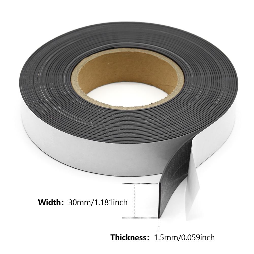 1M Flexible Rubber Magnetic Strip Self-Adhesive Cuttable Magnetic Tape DIY Wall Photo Poster Fixing Tool Wall Memo Strip