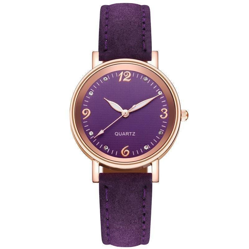 Klokker for kvinner Skinnbånd Luksusklokker Kvartsklokke Casual armbåndklokke for kvinner