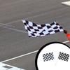 10 Pieces Checkered Flag Racing Printed Black White Handheld Waving Banners Decorations Event Motorcycle Game Party