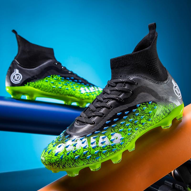 TF/FG Lightweight Ankle Football Boots Men's Football Shoes Outdoor Anti Slip Grass Professional Training Tournament Sports Shoe