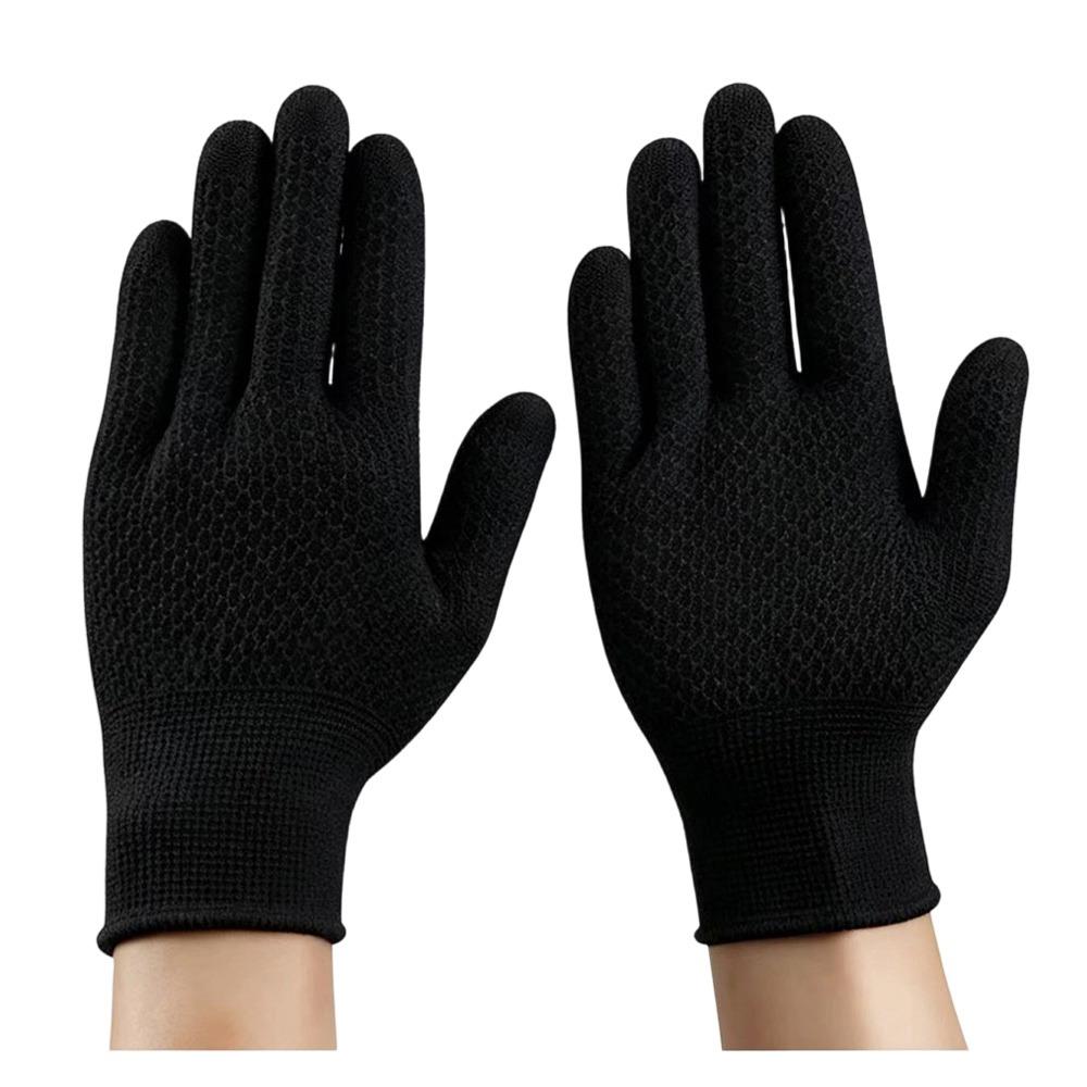 12 Pairs Pineapple Antique Work Gloves Wear-Resistant Full Finger Gloves Walnut Polishing