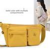 Fashion Nylon Crossbody Bag Large Capacity Waterproof Shoulder Bag Casual Style Multi-pocket Travel Bag for Women Men