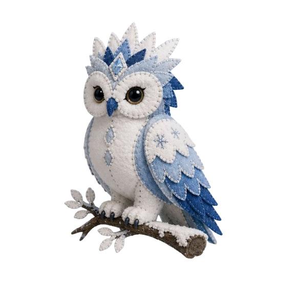 Kit de Patchwork DIY de Animales Árticos para Principiantes, Kit de Costura de Animales Guardianes de Invierno, Kit de Manualidades de Animales de Peluche 3D y Criaturas Míticas para Decoración del Hogar