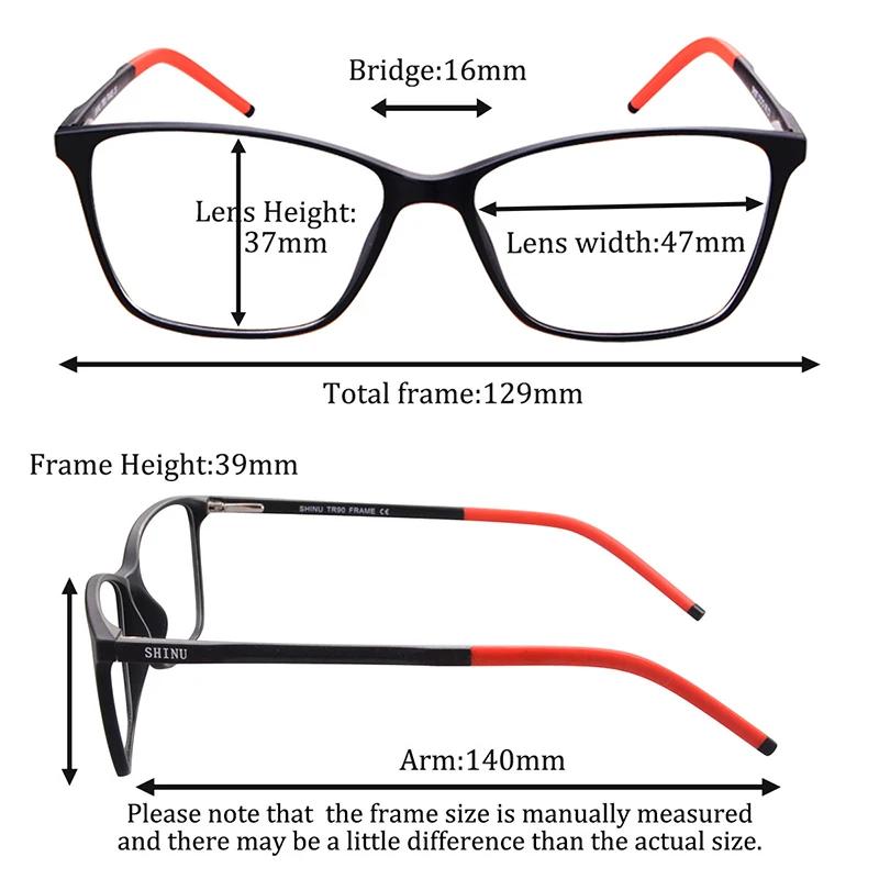 SHINU Optical Frame with Minus Degree Women Glasses Small Size Shortsighted Glasses for Lady