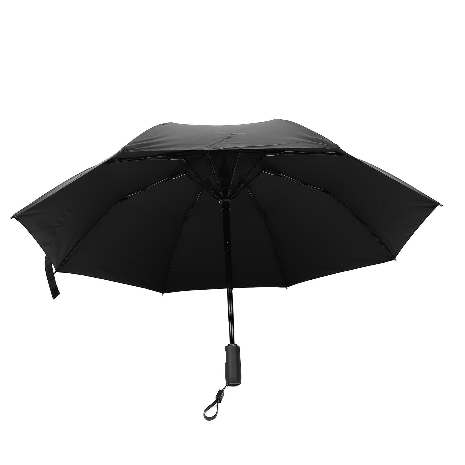 

Портативный зонт с вентилятором 8 стекловолоконных спиц Ветрозащитный зонт для дождя и солнца USB перезаряжаемый