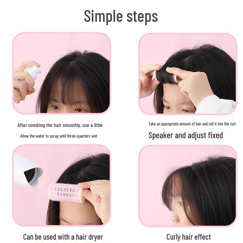 Air Bangs Curler: Fluffy Hair Root Shaper for Short Curly Hair
