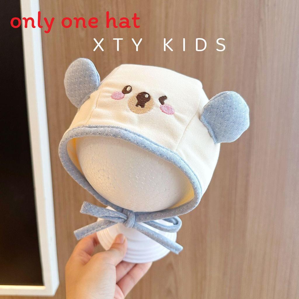 

Baby Bear Ear Protection Hat With Windproof Cotton For Newborns And Infants синий