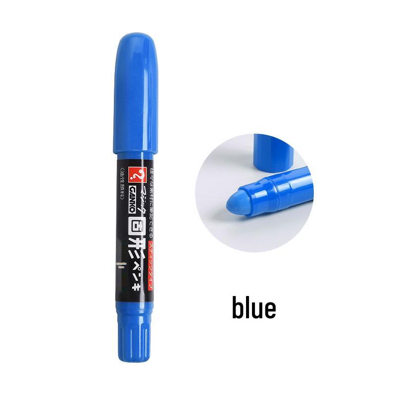 Japan Temple High-Temp Resistant Waterproof Oil-Based Marker for Tire, Steel, and Metal MKPP-T синий