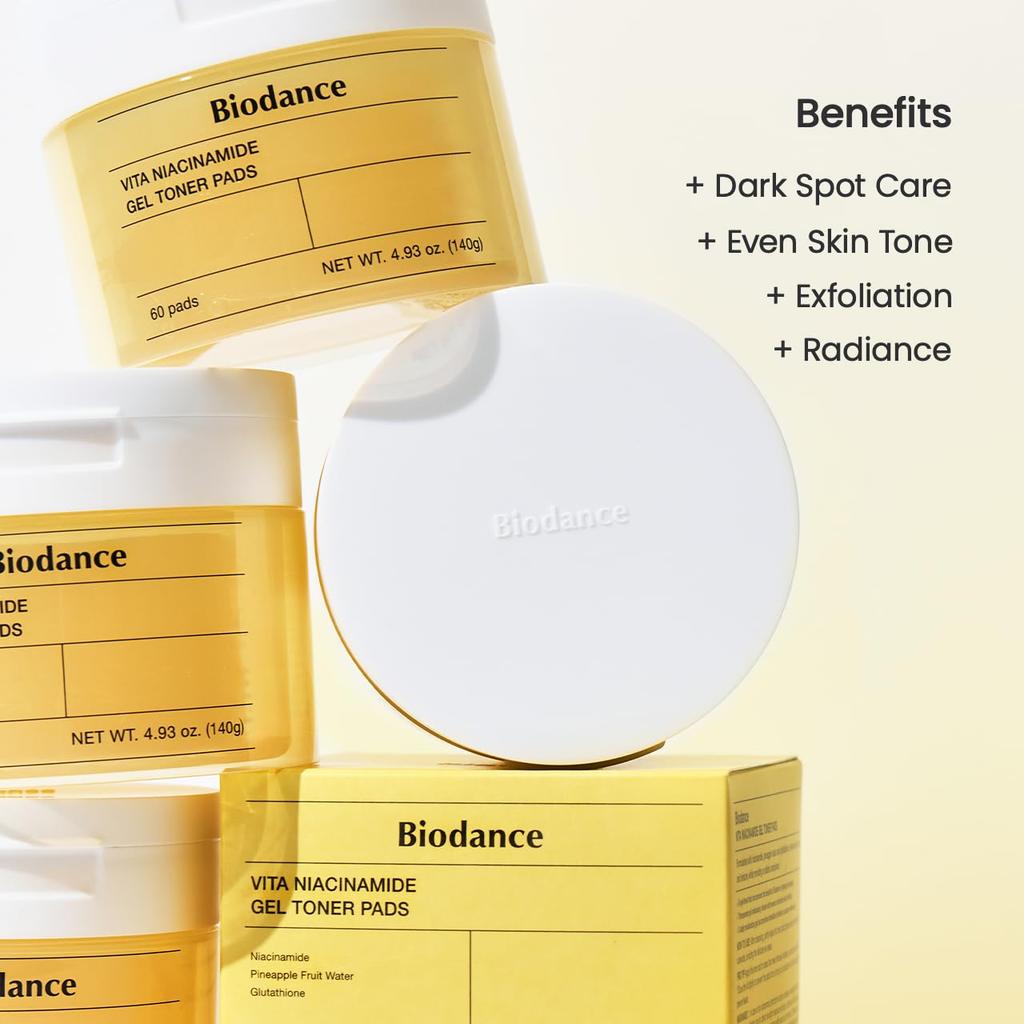 Biodance Collagen Gel Toner Pad Improves Elasticity and Gently Exfoliates Korean Skin Care 4.93 Liquid Oz (140g)*60 Tablets