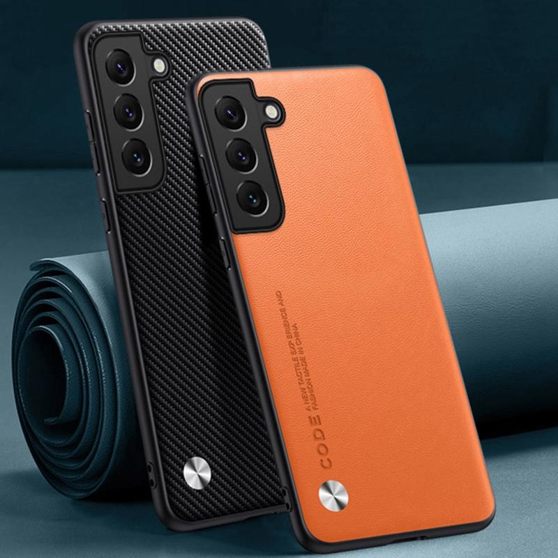 Luxury PU Leather Case For Samsung Galaxy S22 Plus Back Cover Silicone Shockproof Protection Phone Case For Samsung S22 Ultra 5G