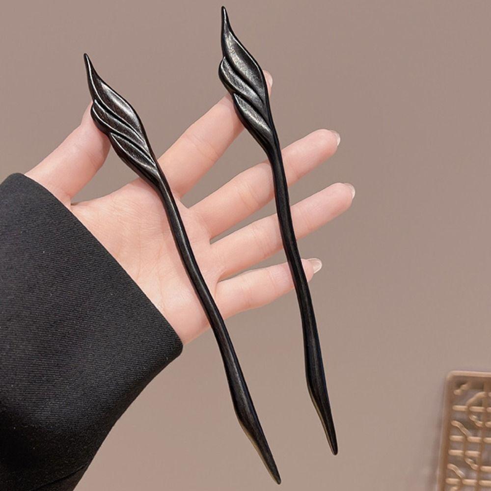 Wood Sandalwood Hair Stick Ancient Style Hanfu Headwear Hair Sticks for Long Hair