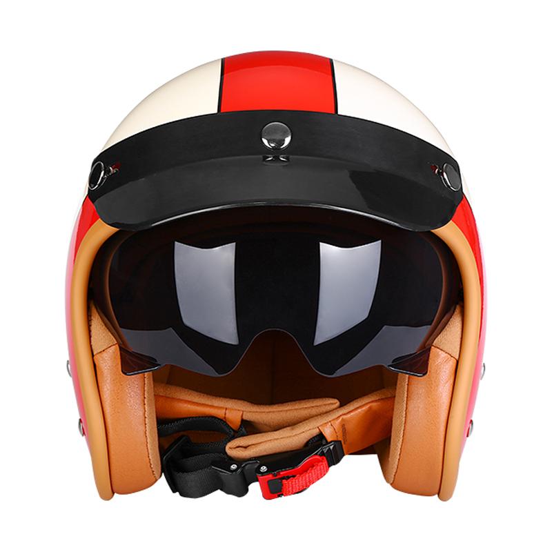 Bright Avocado Green DOT 3/4 Open Face Motorcycle Retro Motorbike Helmets Vintage Chopper Bike Scooter Capacete De Moto