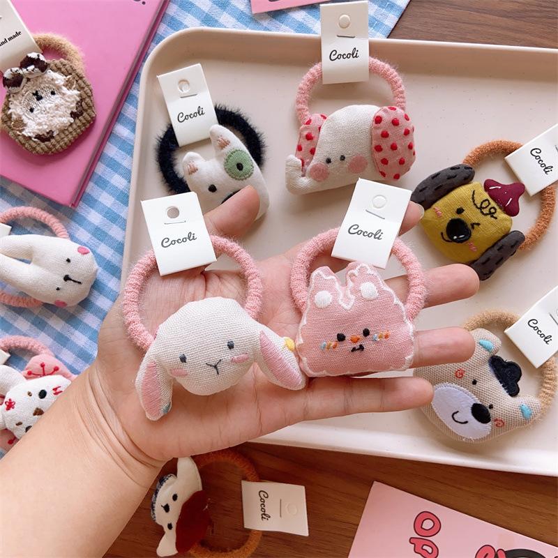 Kid Cute Animal Hair Tie Elastic Rabbit Hair Rubber Bands for Girls Baby Elephant Hair Rope Child Hairbands Hair Accessories