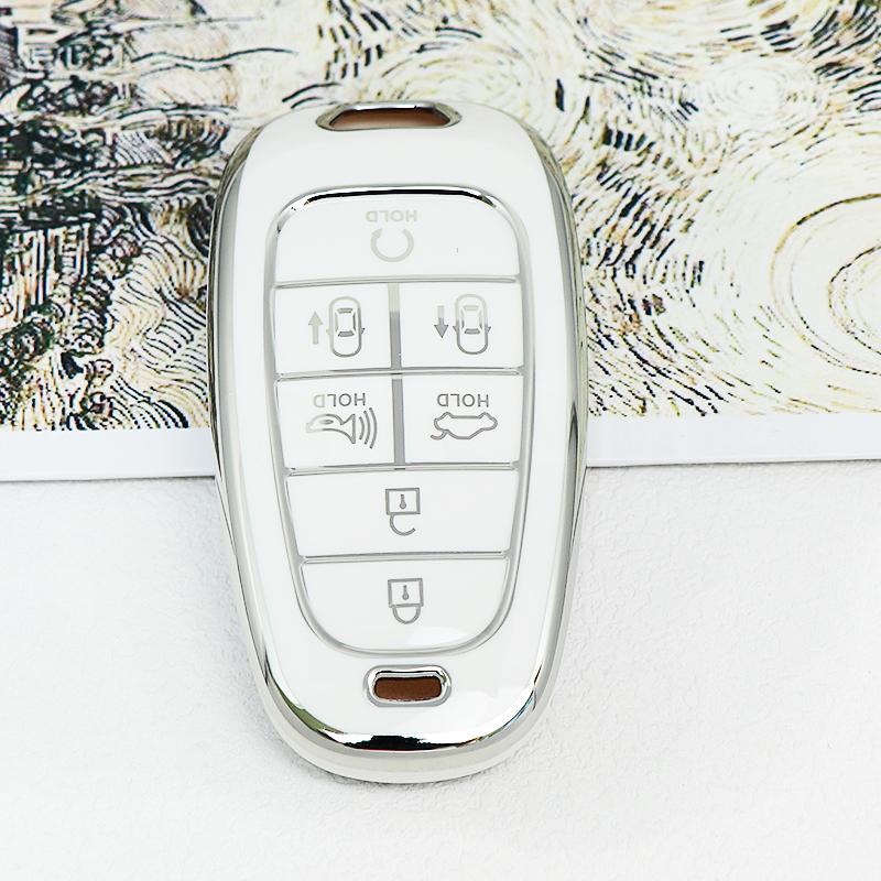 4 5 6 7 8 Buttons TPU Remote Key Shell Fob Case Cover for Hyundai 2020-2021 Sonata Nexo DN8 Santa Fe TM Tucson NX4 Staria Ioniq