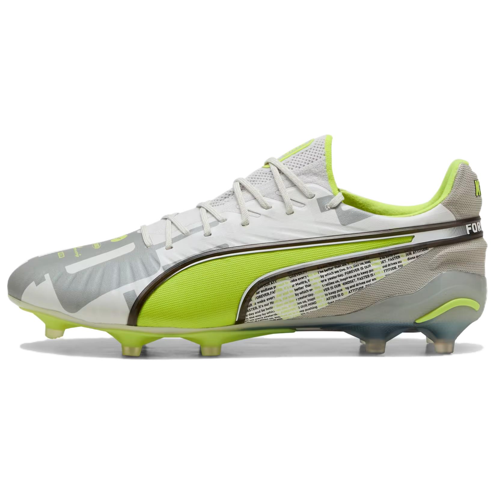 

New PUMA AG Short Rubber Studs FG Long Rubber Studs Anti Slip Wear Resistant Soccer Shoes Men s Gray Green 108426-01 40.5