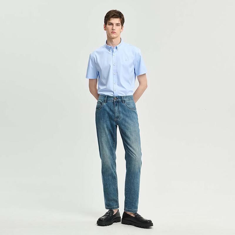 Navigare Men's Breathable Solid Short Sleeve Shirt