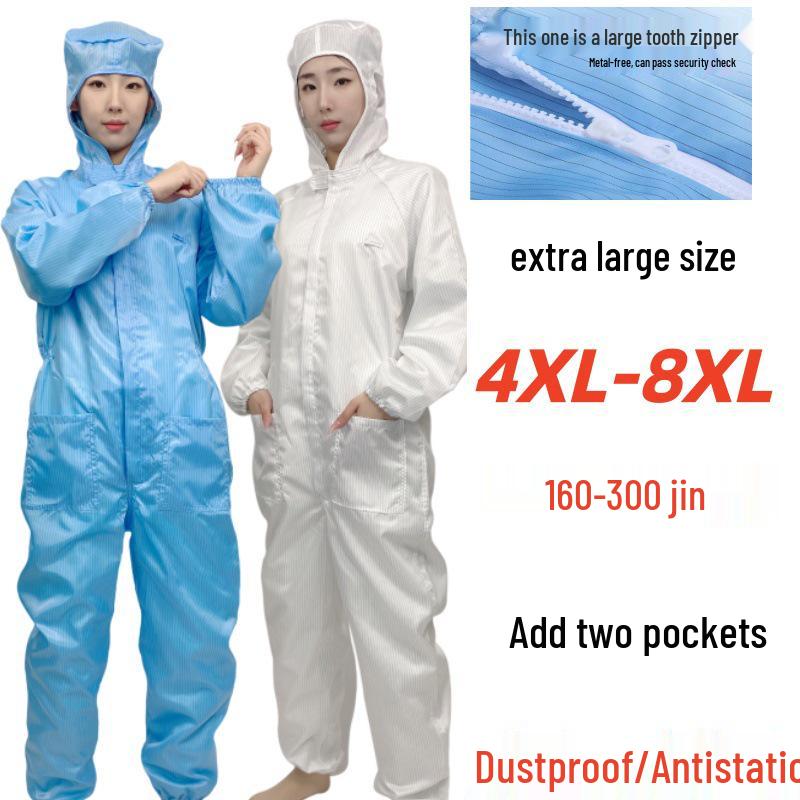 Plus Size Anti-static Dustproof Full Body Suit for Overweight Individuals
