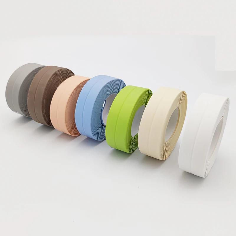Shower Bath Sealing Tape Strips PVC Self Adhesive Sticker for Bathroom Kitchen Seal Caulk Strip Waterproof Wall Sink Mold Proof
