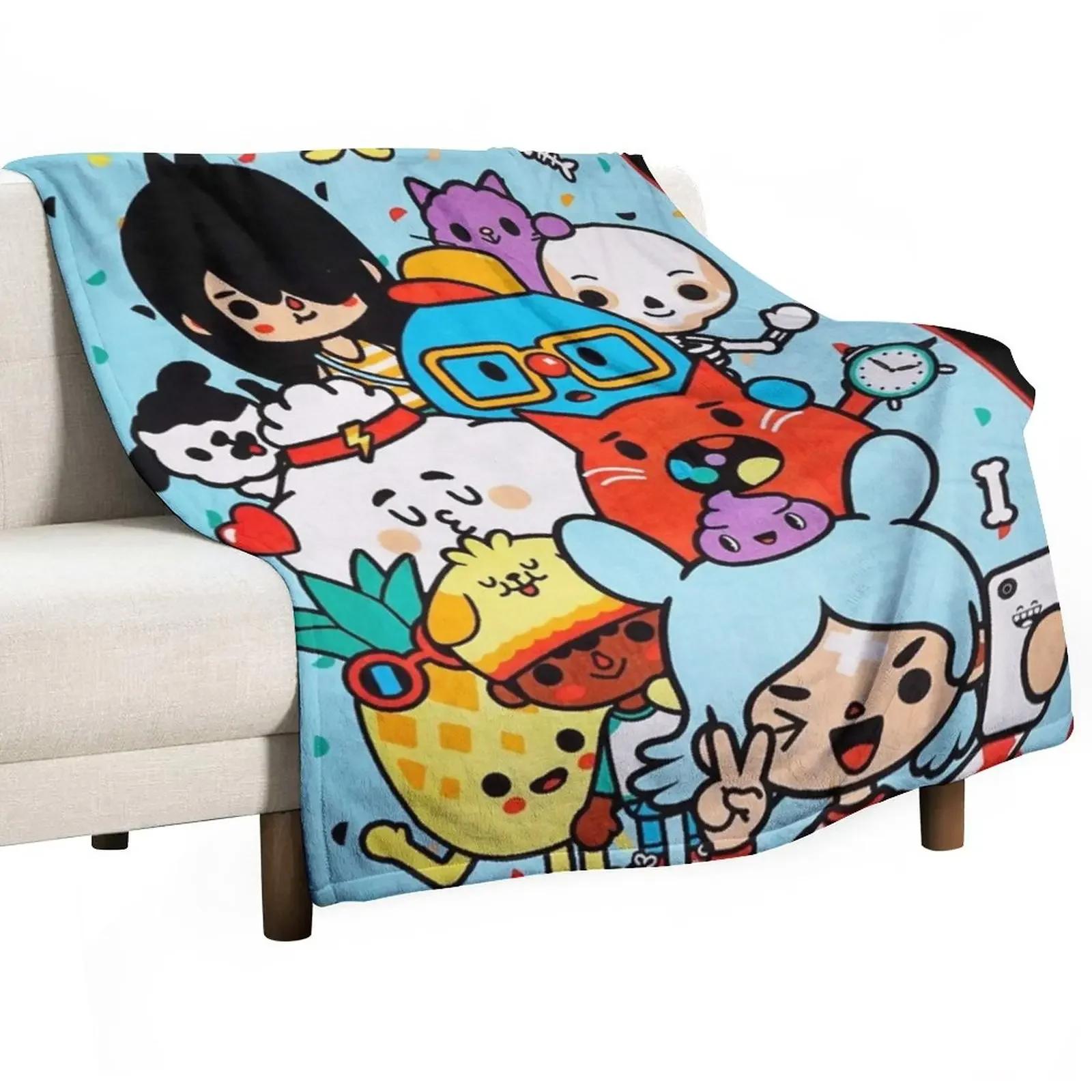 

Toca boca life Kids Happy Плед Одеяло Мягкое Пушистое Одеяло 30x40in