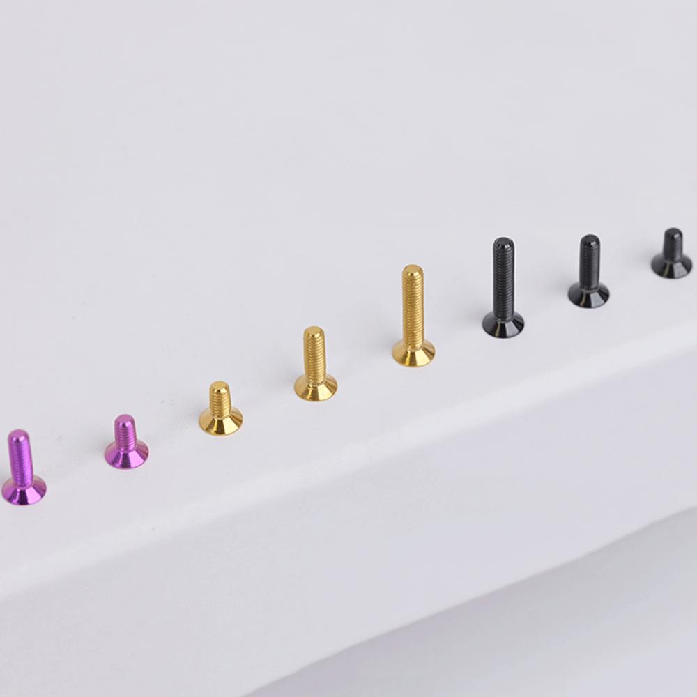 Multiple Color M4 p0.7mm x 8 10 12 14 16 18 20 -45mm GR5 Titanium Alloy Countersunk Screw Bolt  T20 Torx Flat Head For Motocycle