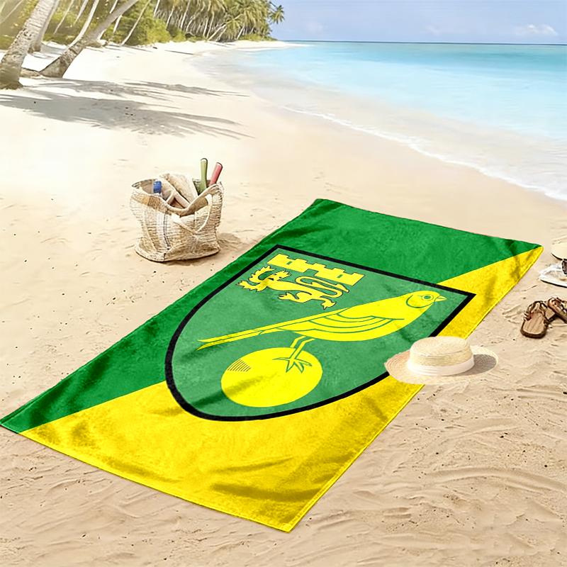 Norwich City Football Club Print Beach Towel, Large Soft Quick Dry Towel for Beach Camping Swimming