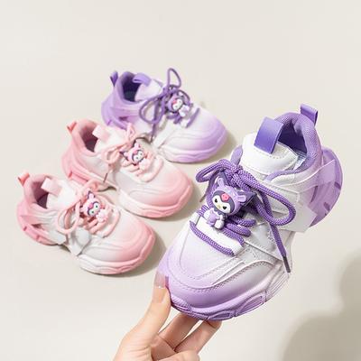 Nowe buty sportowe dla dziewczynek na rzepy, modny design, kreskówkowe, odporne na zużycie, wygodne, z miękką podeszwą, buty do biegania