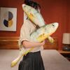 256080Cm Large Yellowfish Plush Toy Fur Fish Fur Rug Long Puppet Legged Companion For Sleeping Plush Pillow Gift