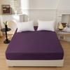 1 Piece of Solid Color Bed Sheet for Bedroom 100%Polyeste Elastic Band Around Bedding Fitted Sheet Only (excluding Pillowcases)