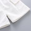 Boys' Island Style Short Sleeve Summer Clothes Set – Breathable Turn-Down Collar Shirt & Infant Two-Piece Outfit