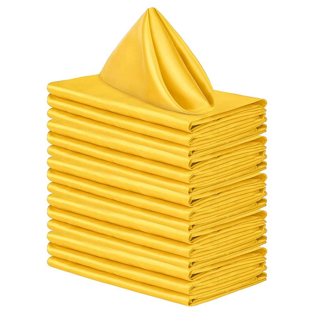 10pcs Dining Tableware Napkin Serviettes Polyester Cotton Cloth Wedding Party Napkins
