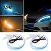 Car Headlight 2Pcs LED Strips Super Bright Flexible Waterproof Easy Bendable Light Installation Daytime Running Universal Auto Accessories DIY