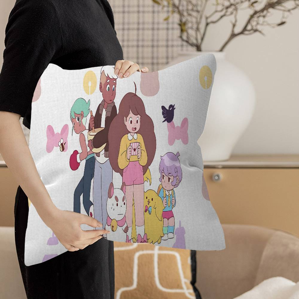 Bee And Puppycat Anime Lucky Dragon Pillow Cover Sofa Cushion Cover Home Room Decoration Children Gift