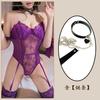 Sexy Underwear Purple Lace Suspenders Low Chest Thin Temptation Straps Bow Small Chest Big Gathering Women