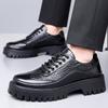 Fashion 2025New Men Casual Leather Business Tooling Shoes Stylish Thick Bottom Designers Shoe High Quality Walking Slip-on Comfy Loafers