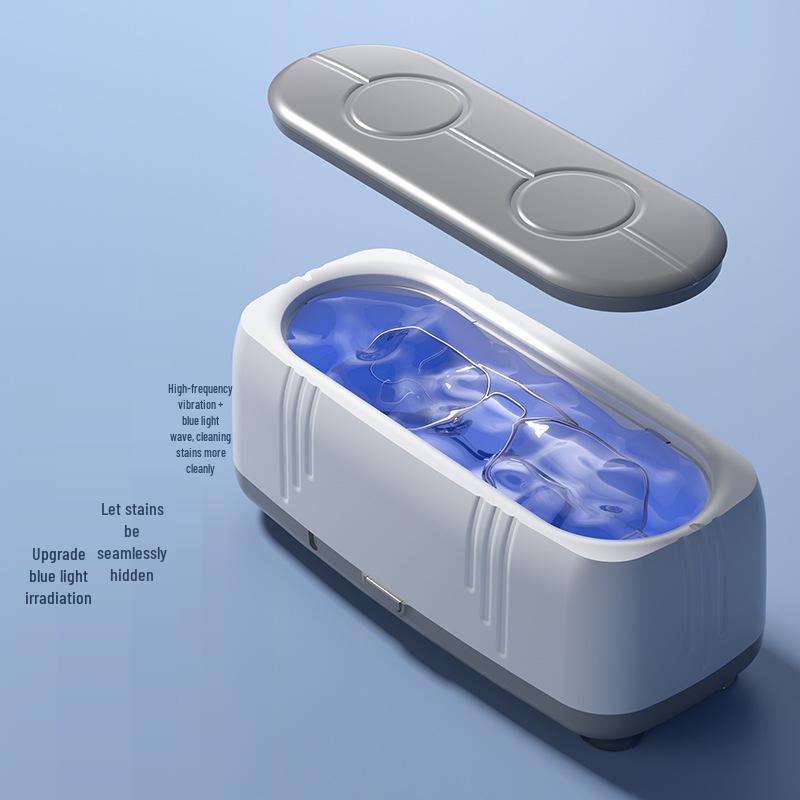 USB High-Frequency Vibration Cleaner for Glasses & Jewelry - Automatic, Multifunctional with Blue Light