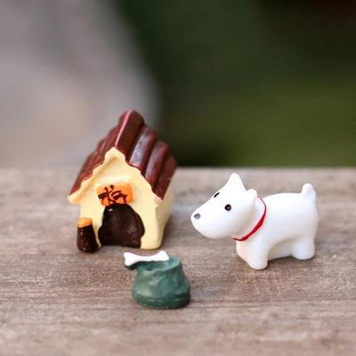 Creativity DIY Succulent Plants Pot Culture Micro Lands Craft Fairy Dog House Decoration Accessories