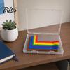 Strumenti per Artigianato su Carta 7 Pezzi/Set Righelli di Allineamento con Custodia, Squadrette a L Colorate con Guide per Posizionamento, Tappetino Guida per Stratificazione