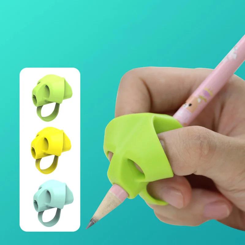 1Pc Finger Silicone Pencil Cuffs Child Pencil Adapter Writing Corrector Stationery Aid Grip Posture Correction Device