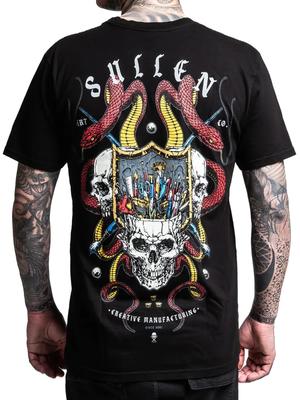 Sullen Herren Triple Header Kurzarm Premium T-Shirt Tattoo Schlange Totenkopf Tee