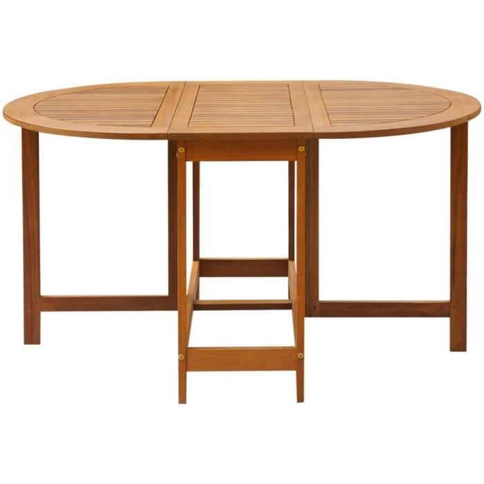 VidaXL Table de jardin 130x90x72 cm Bois d'acacia massif