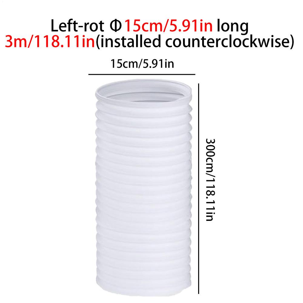 Flexible Air Conditioner Exhaust Hose With 5.9 Inch Diameter Portable AC Vent Duct Heat Dissipation Hose Steel Wire Telescopic
