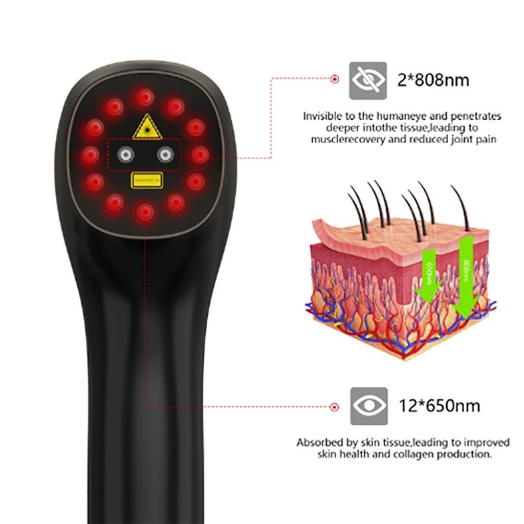 808nm portátil laser frio tratamento alívio da dor dispositivo de luz vermelha dor ciática gota terapia de luz infravermelha instrumento novo