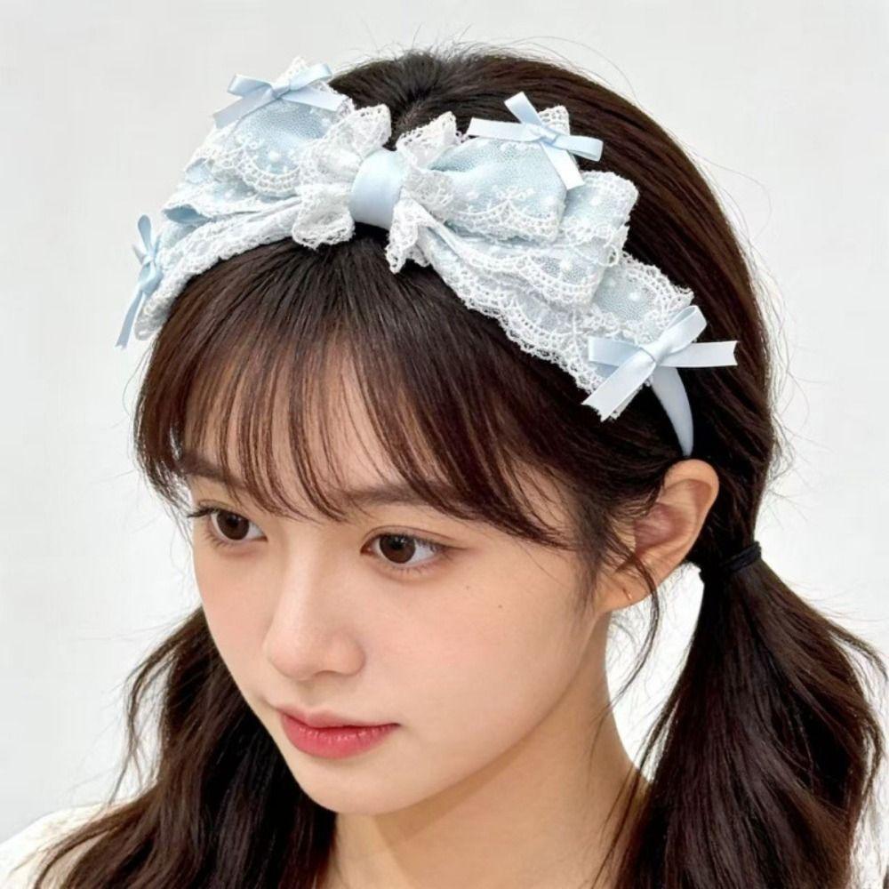 Ruffle Lace Girl's Headband Sweet Style Lolita Headdress Cosplay Accessories