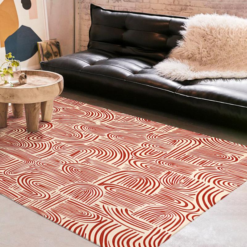 Tištěný 3D Marocké Linie Obývací Pokoj Koberec Ložnice Pracovna Malý Svěží Koberec Pratelný