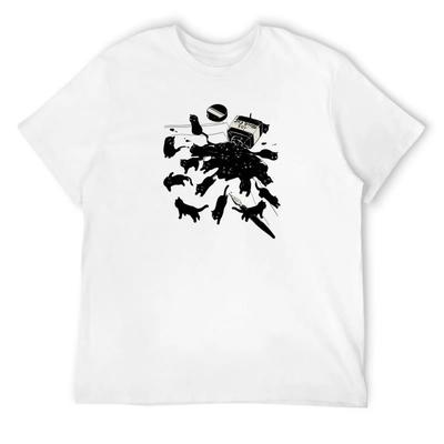 Cats With Ink T-Shirt Anime Shirt Football T Shirt Valentines Boutique Clothes Mens Big and Tall T Shirts