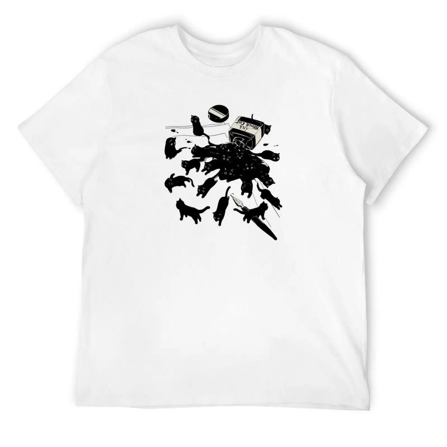

Cats With Ink T-Shirt anime shirt football t shirt valentines boutique clothes mens big and tall t shirts XXXXXL білий