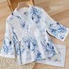 Women's High-End Retro Ramie Cotton Linen Blouse - Summer 2026 Tea Ceremony Top