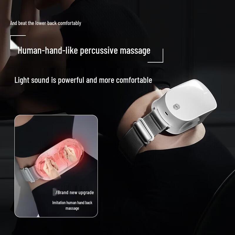 HEZHENG Upgraded Dual-Head Percussion Waist Massager CN plug (adapter included)