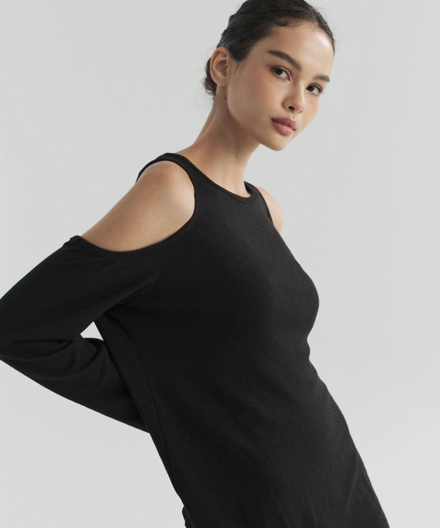 Poete Long Sleeve Cover-Up - Black