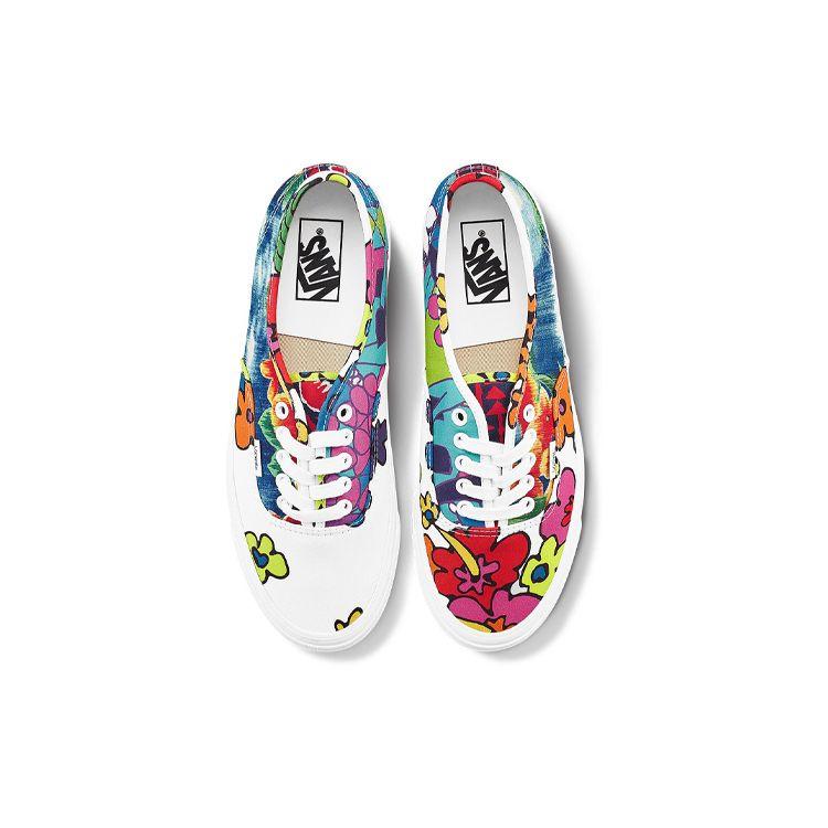 Vans Authentic 44 Dx Floral Tie-Dye Low-Top Skate Shoes Unisex Sneaker Multicolor VN0A38EN19Z
